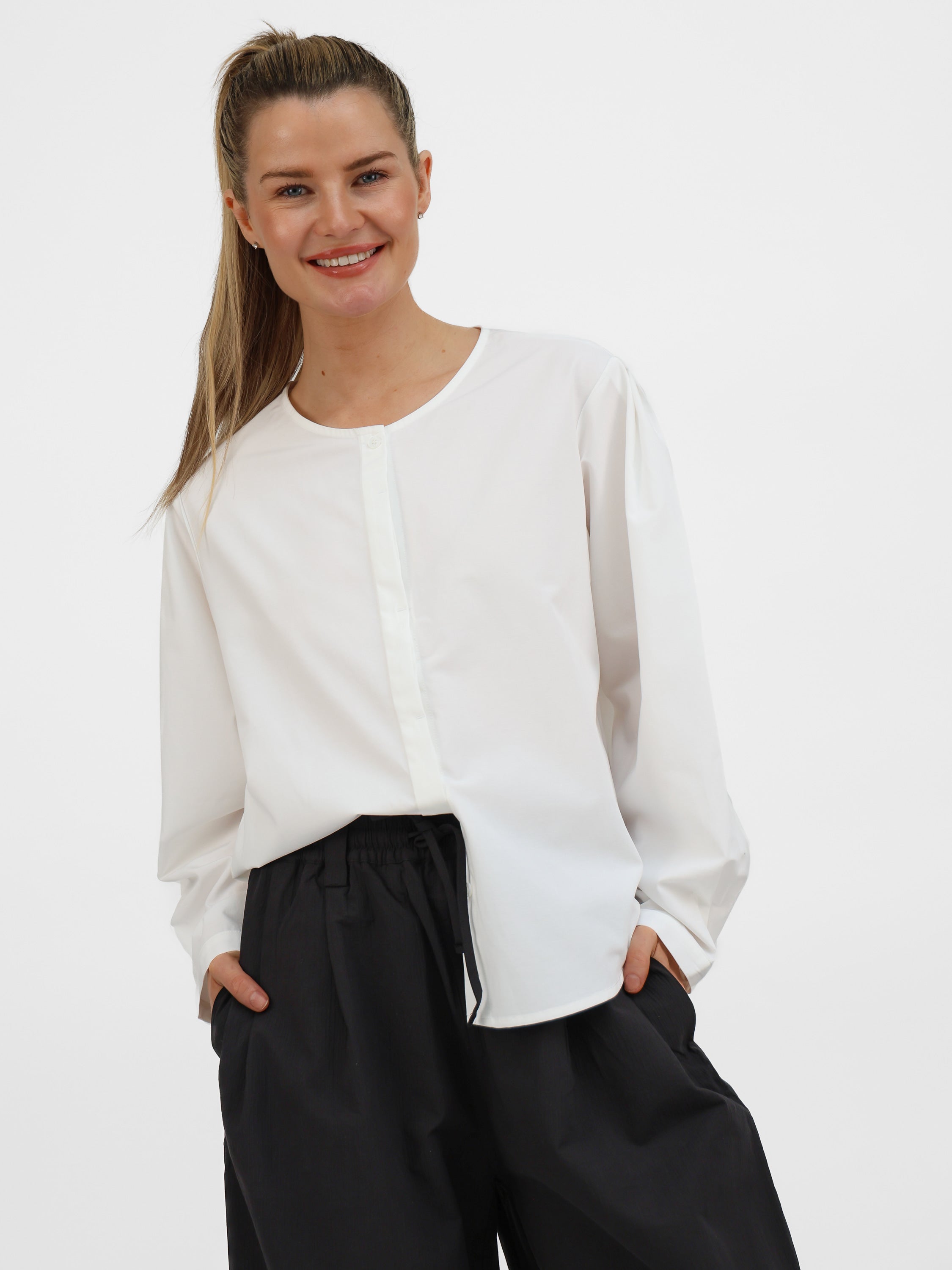 Diffusion by Kate Shirt The Jess Shirt in White