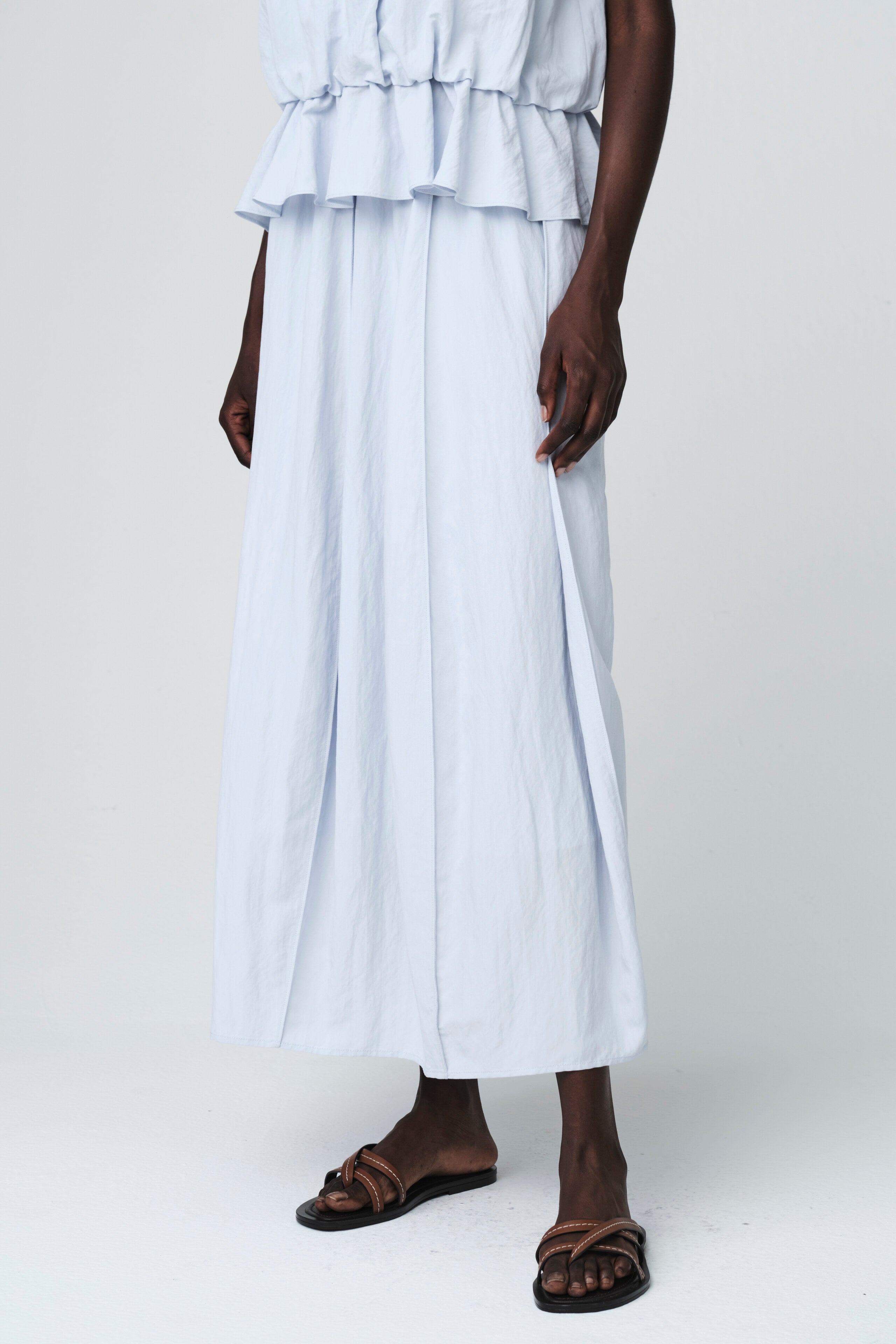 Jane Lushka Skirt Reiki Viscose Skirt in Light Blue