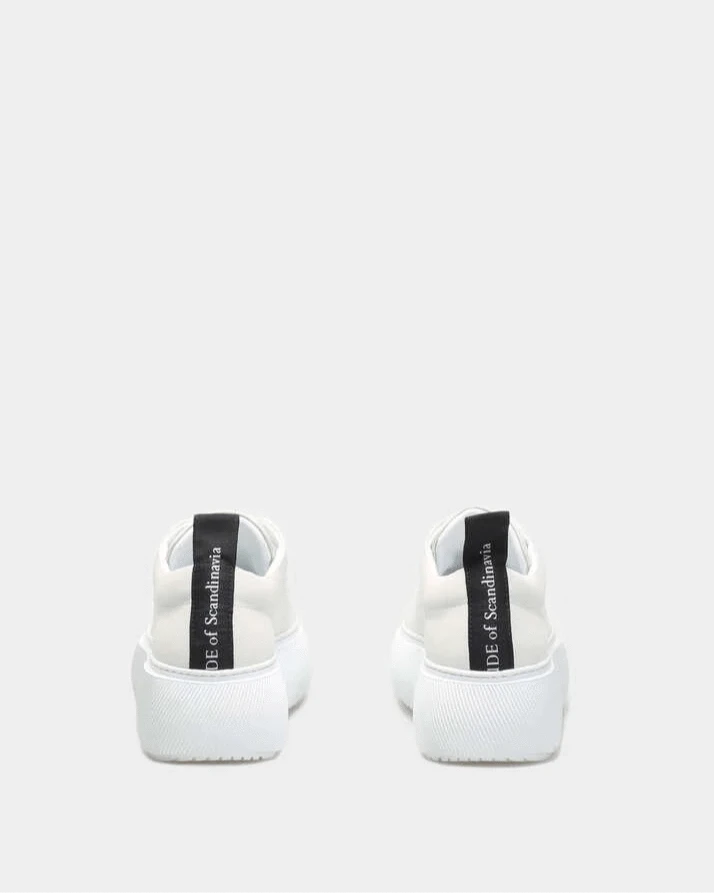 Nude of Scandanavia Sneaker Hedda 015 White Freddo Sneaker In Capricorno Leather