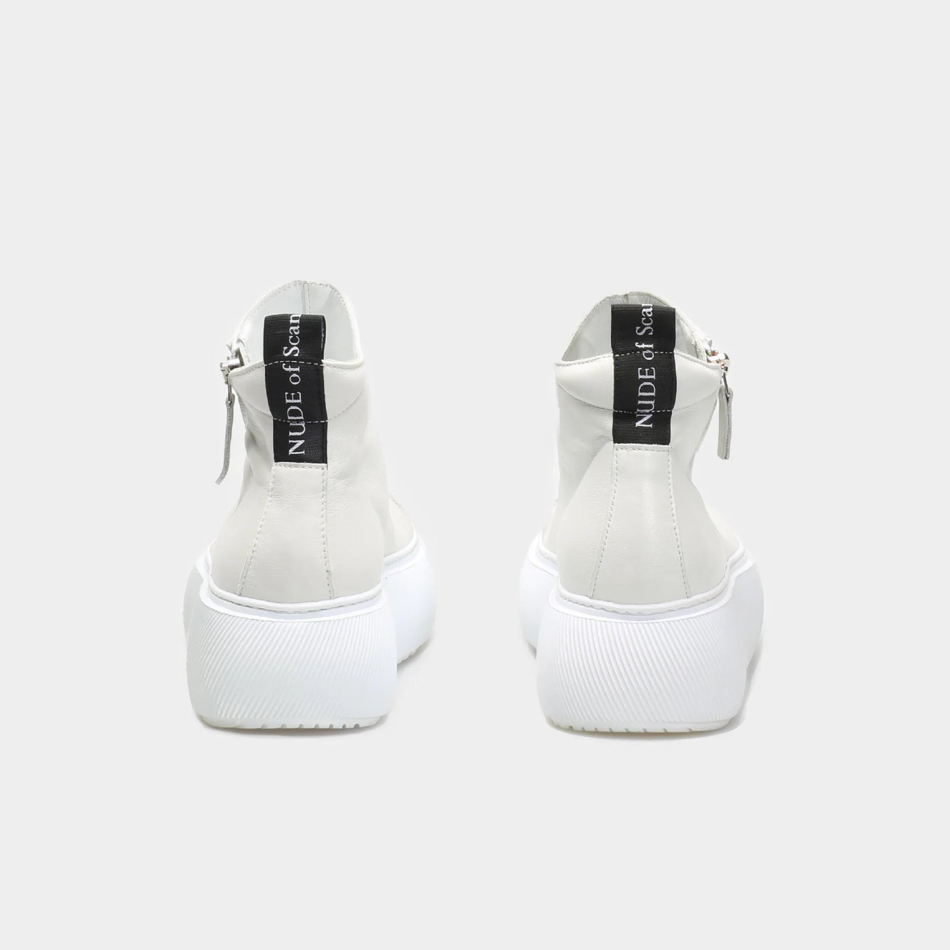 Nude of Scandinavia Sneaker Hedda 001 Bianco Freddo Sneaker In Capricorno Leather