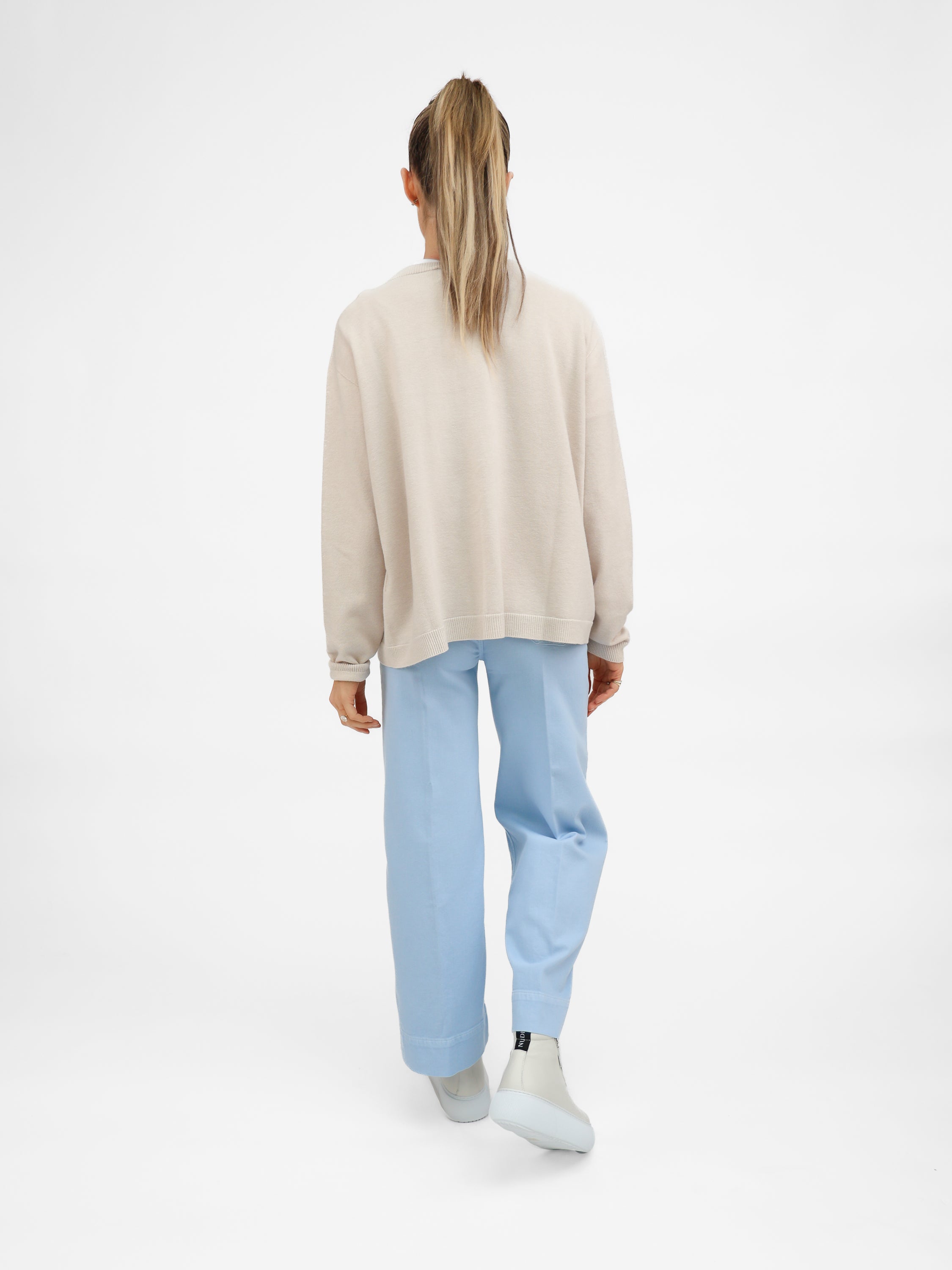 Raffaello Rossi Jeans Miru 6/8 Coloured Soft Denim in Light Blue