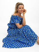 Aspiga Top Ilana Printed Organic Cotton Top in Blue/Green
