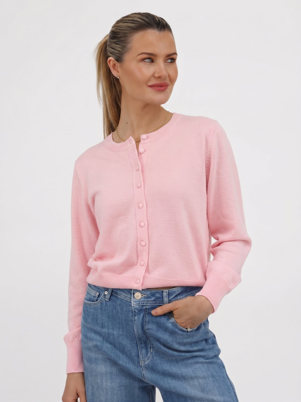 Diffusion by Kate Cardigan S/M Ashley Cardigan in Blush Pink