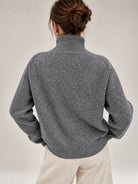 Diffusion by Kate Cardigan Romy Pure Wool Zip Cardigan in Carbon Grey