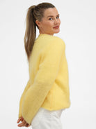 Diffusion by Kate Cardigan One Size Sophie Mohair Cardigan in Buttercup Yellow