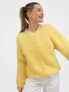 Diffusion by Kate Cardigan One Size Sophie Mohair Cardigan in Buttercup Yellow