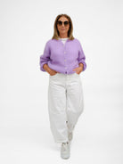 Diffusion by Kate Cardigan One Size Sophie Mohair Cardigan in Lilac
