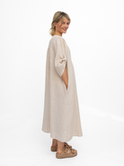 Diffusion By Kate Dress One Size Wendy Linen Dress In Sand