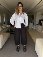 Diffusion by Kate One Size Jess Long Sleeve Cotton Shirt in White