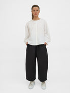 Diffusion by Kate One Size Jess Long Sleeve Cotton Shirt in White