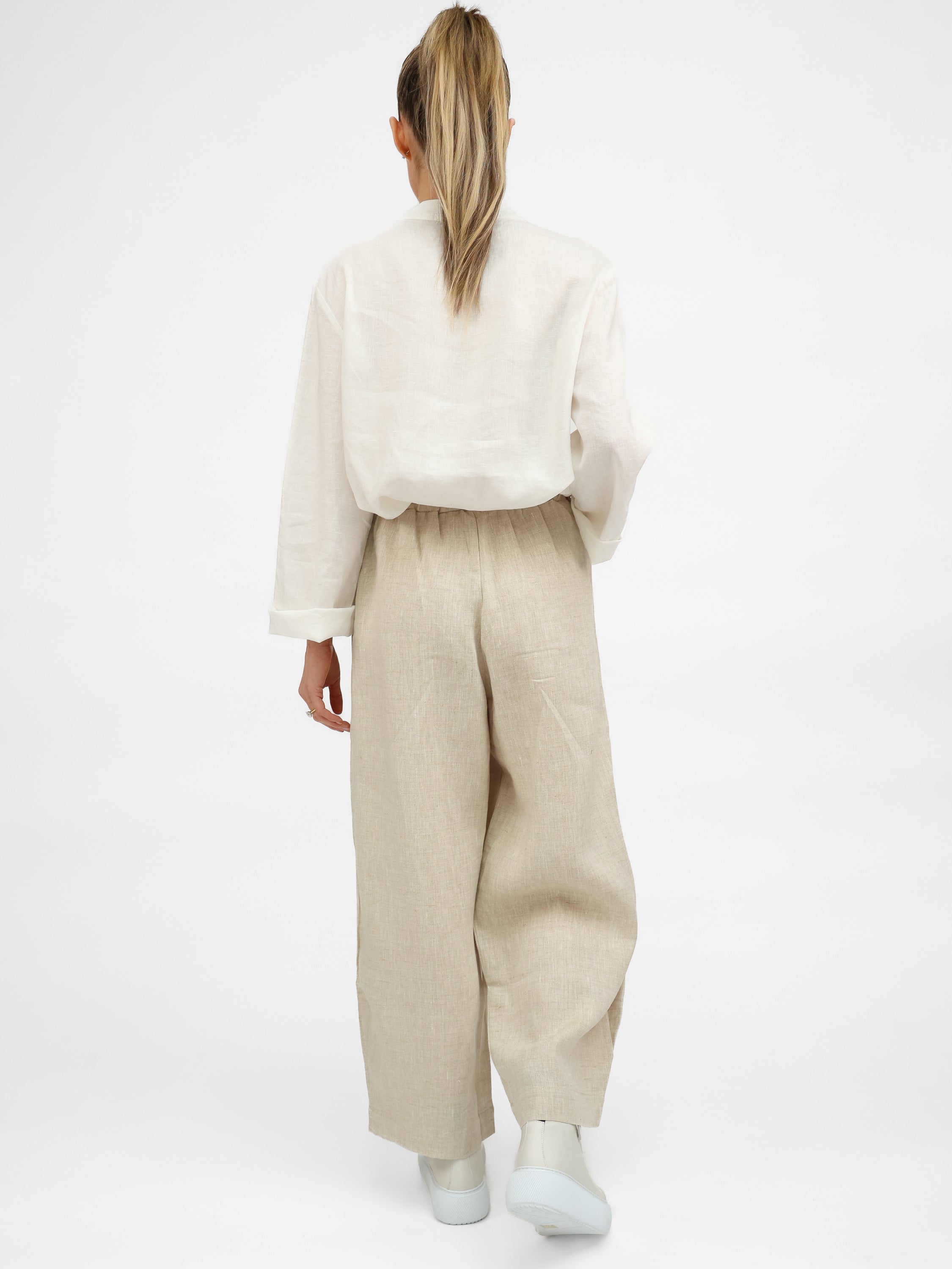 Diffusion by Kate Pants Frankie Pure Linen Pants in Sand