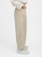 Diffusion by Kate Pants Frankie Pure Linen Wide-Leg Pants in Sand