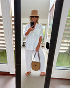 Diffusion by Kate Shirt One Size Becca Pure Linen Shirt In White