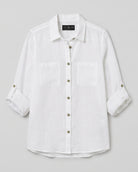 Diffusion by Kate Shirt One Size Becca Pure Linen Shirt In White