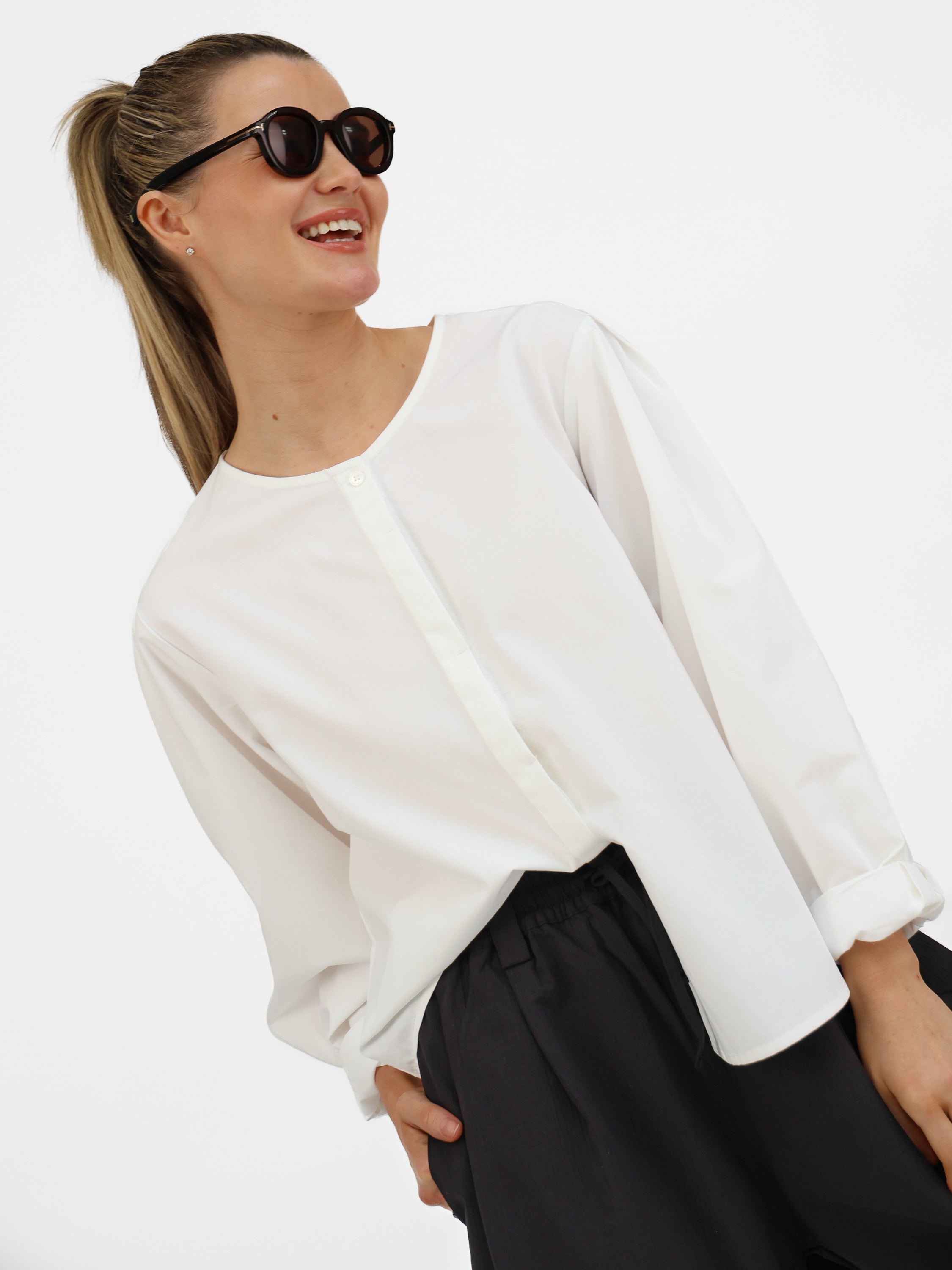 Diffusion by Kate Shirt The Jess Shirt in White