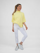 Diffusion by Kate Sweater One Size Josep Dip Back Sweater In Lemon