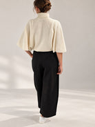 Diffusion by Kate Sweater Margot Pure Wool Cape Sweater in Cream