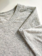 Diffusion by Kate Top One Size Lena Linen Mix Long Sleeve Tee in Grey