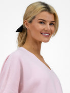 DIFFUSION.ie Knitwear One size Sienna V-Neck Jumper in Baby Pink