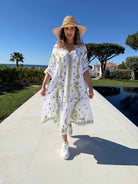 Dream Dress Grace Dress In White Green