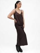 Italian Collection Camisole Chocolate Lace Trim Camisole
