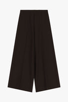 Italian Collection Trousers Palazzo Trousers High Waist Wide Leg in Chocolate Brown