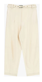 Italian Collection Trousers Travel Pants in Cream