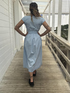 Jane Lushka Dress Poplin Long Dress 2945 in Light Blue