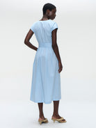 Jane Lushka Dress Poplin Long Dress 2945 in Light Blue