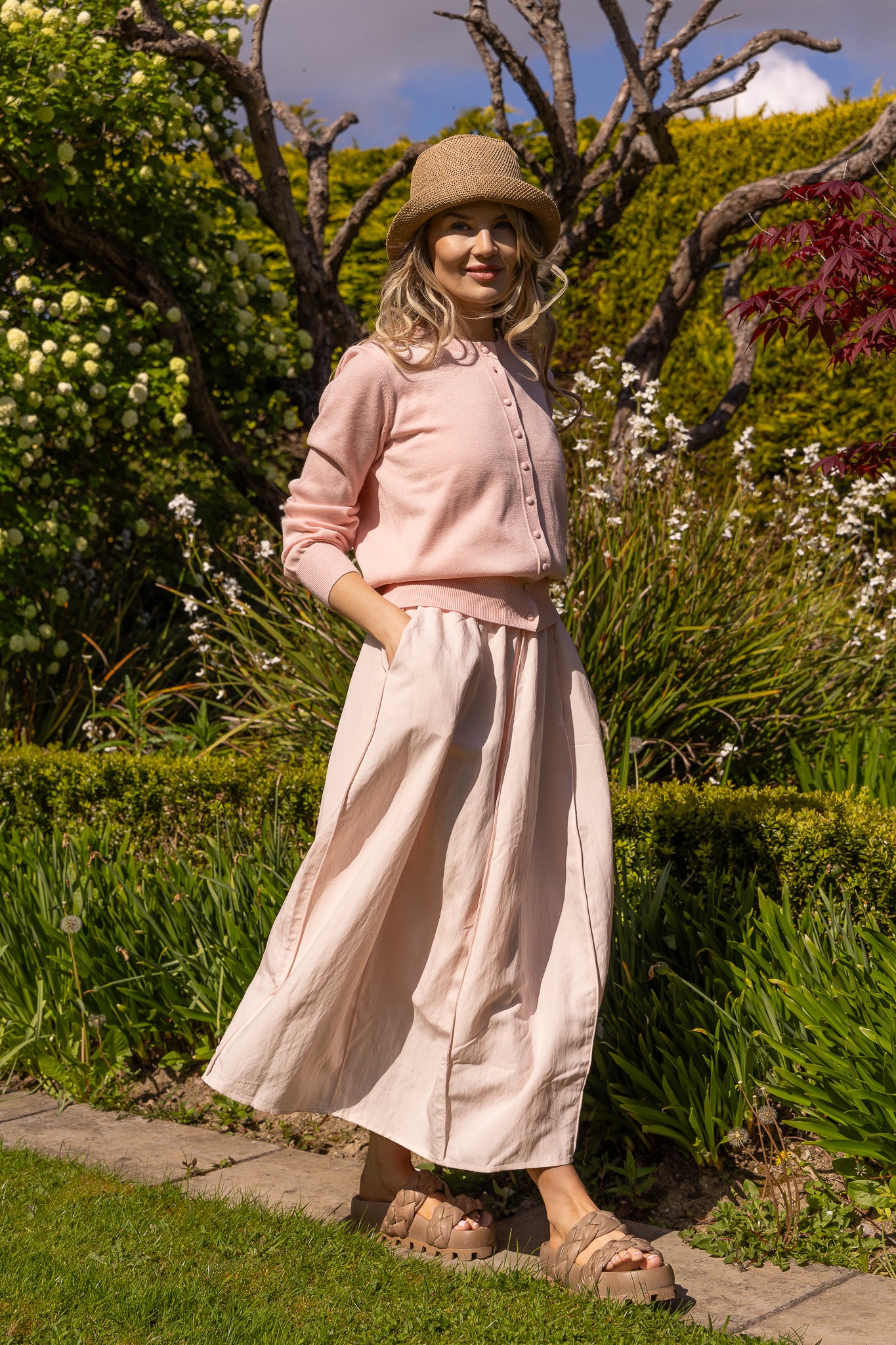 Jane Lushka Skirt Reiki Viscose Skirt in Pink