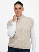 Jane Lushka Tank Top Boucle Vest in Off White