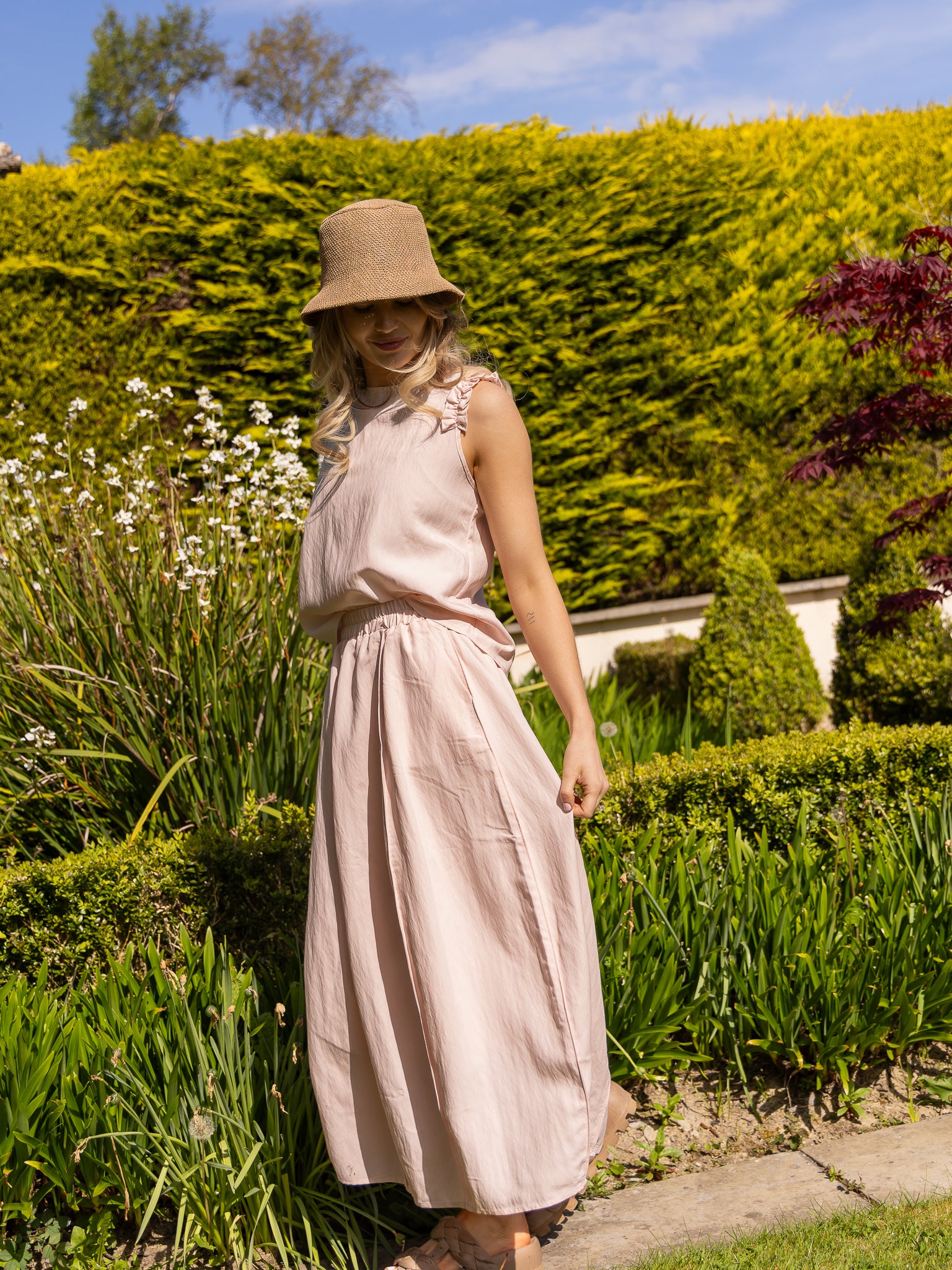 Jane Lushka Top Masako Viscose Mix Top in Pink