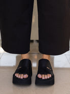 Lofina Sandals Lofina Platform Sandal in Gasoline Nero