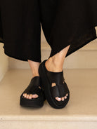 Lofina Sandals Lofina Platform Sandal in Gasoline Nero