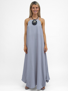Lotus Eaters Dress Palos Maxi Dress In Silver From Lotus Eaters