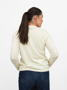 Majestic Filatures T-Shirt Round Neck Long Sleeve Double Layered Tee in Milk
