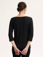 Majestic Filatures Top Bateau Top In Black From Majestic Filatures