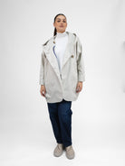 Prêt pour Partir Parkas Paola Cow Parka in Chalk