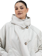 Prêt pour Partir Parkas Paola Cow Parka in Chalk