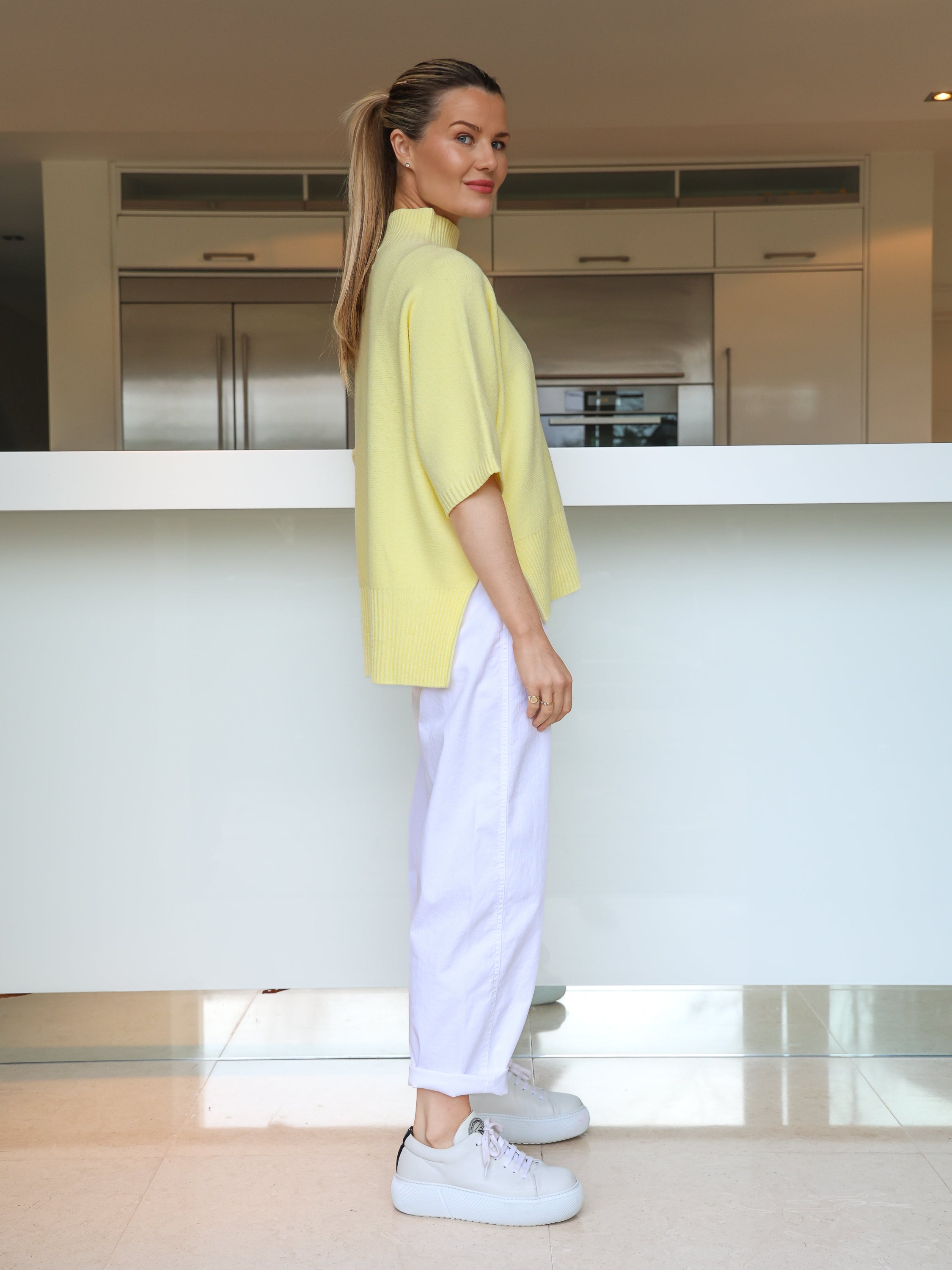 Raffaello Rossi Jeans Hanni 7/8 Coloured Denim in White