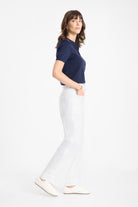 Raffaello Rossi Jeans Miru 6/8 Coloured Soft Denim in Off White