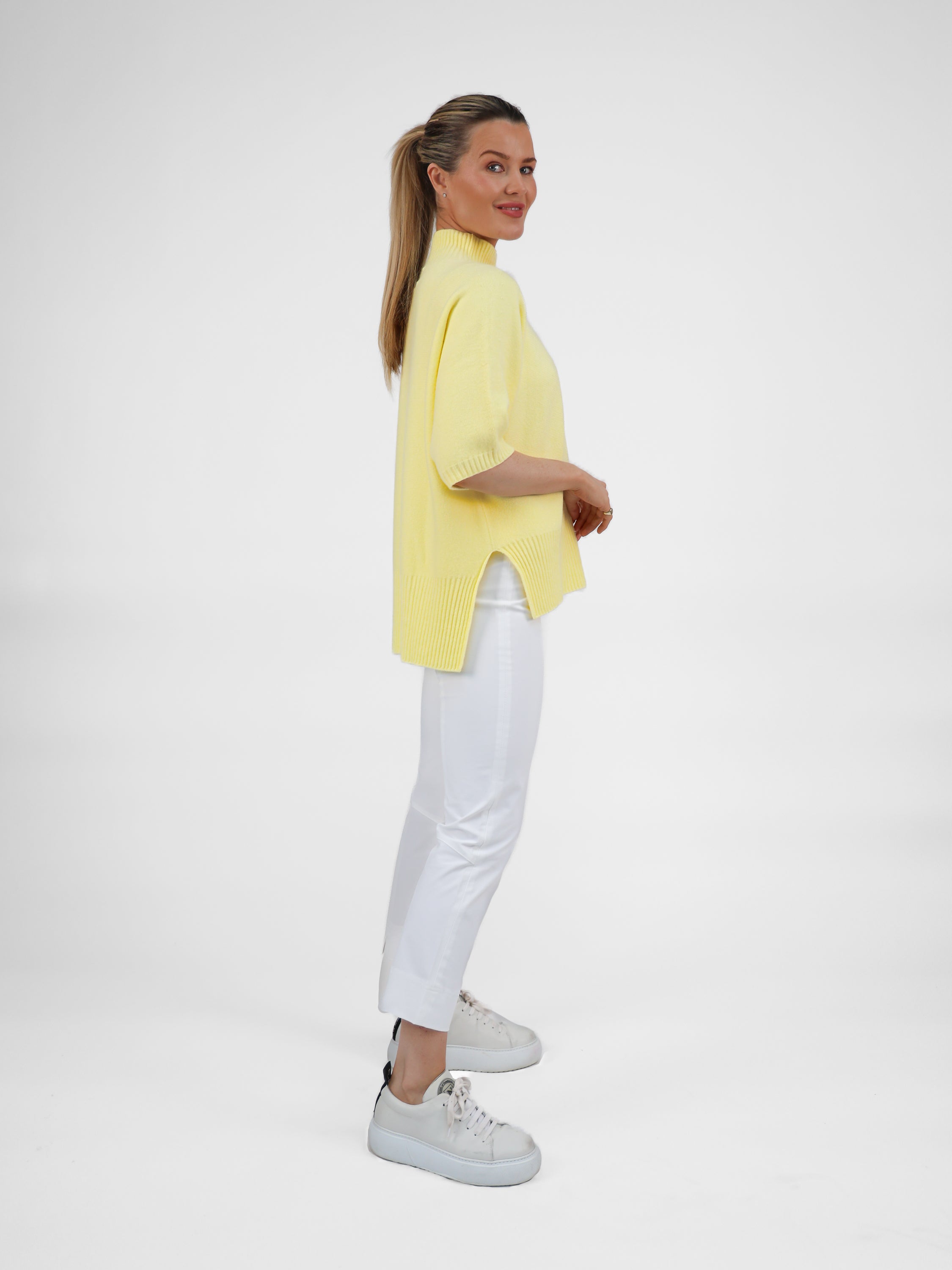 Raffaello Rossi Jeans Penny 6/8 Techno Cotton Superstretch in White