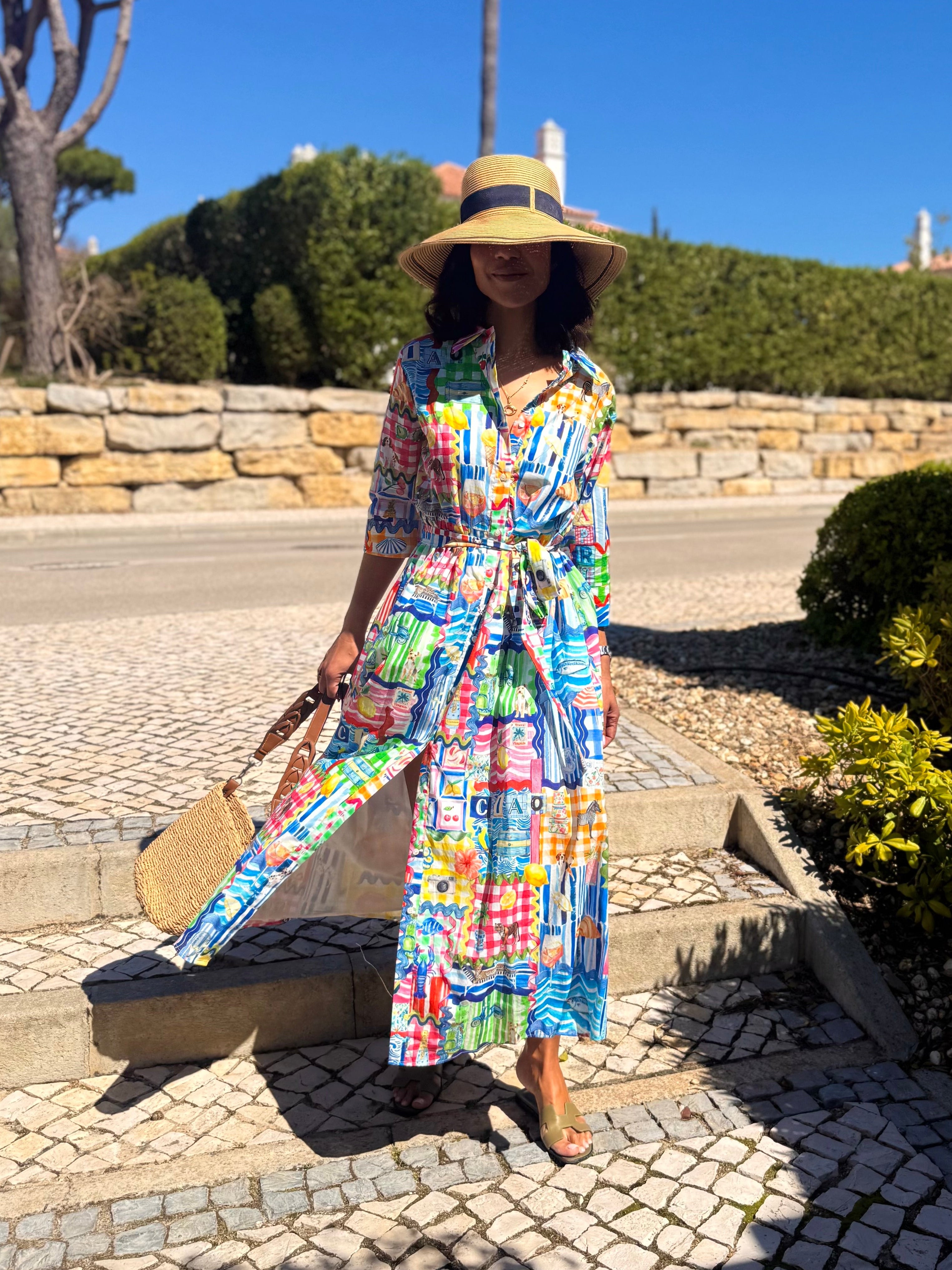 Vilagallo Dress Brenda Printed Capri Dress