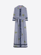 Vilagallo Dress Dress Brenda Maxi in Ikat Palm Print