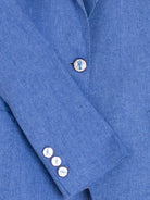 Vilagallo Jacket Gadea Herringbone Linen Blend Blazer in Sky Blue