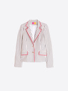 Vilagallo Jacket Nuria Pinstripe Blazer in Cream