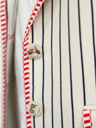 Vilagallo Jacket Nuria Pinstripe Blazer with Red Trim