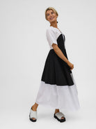 Xenia Design Dress RIKO Dress In White And Black From Xenia Design